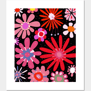 Floral pattern - beautiful floral design - floral illustration Posters and Art